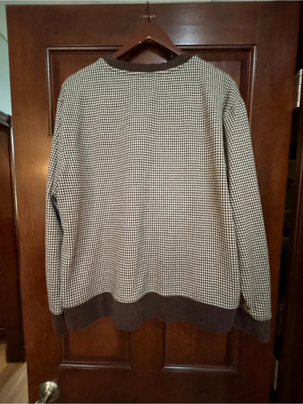 Banana Republic Men’s XL Brown Birdseye Knit Crewneck Sweater Preppy Casual
